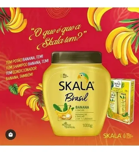 Mascara Capilar 2 En 1 Banana E Bacuri 1000g Skala