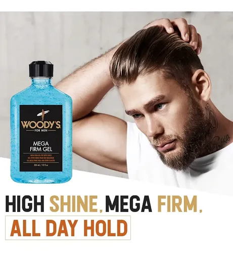 Gel Woody’s Mega Firm Para Hombre, Sin Alcohol, 355 Ml, Supe