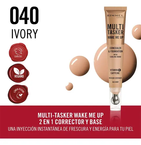 Base Corrector 2 En 1 Rimmel London Multitasker Ivory 040