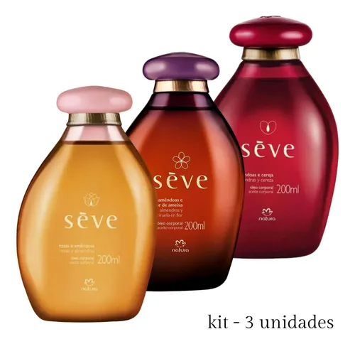 Kit Natura Seve Aceites Corporales: Rosas Ciruela Cereza