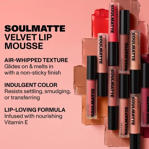 Lipstick Morphe Soulmatte Velvet Lip Mousse Dearest 3.6ml Color Quick Crush