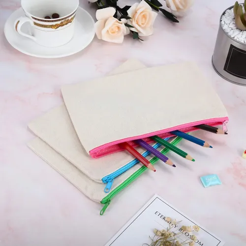 Bolsa De Maquillaje Gejoy Canvas De 12 Piezas Con Cremallera