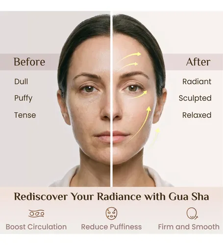 Set 4 Herramientas Gua Sha Rena Chris Piedra Rosa