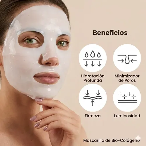 Mascarilla Facial De Hidrogel Hidratante Intensa Colágeno X4