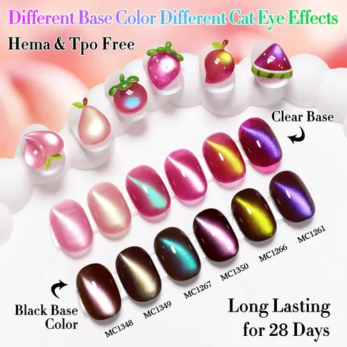 Set 6 Esmaltes Gel Magnéticos Colores Nude Y Rosa