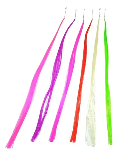 Pelo De Colores X 25 Mechones Mechas Clips Cotillon Souvenir