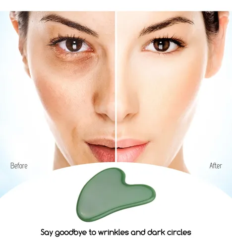 Herramientas Faciales Gua Sha De Jade Natural Herramienta De