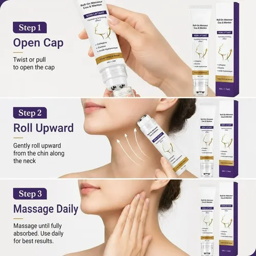 Crema Reafirmante Para Cuello Con Masaje Con Bolas