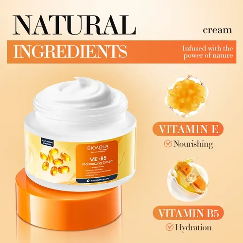 Crema Hidratante Bioaqua Ve + B5, Reparadora E Iluminadora Momento De Aplicación Día/noche Tipo De Piel Mixta