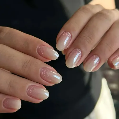 Uñas Acrílicas Ombre Rosadas Ovaladas 24 Pcs Wuhcim