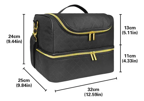 Organizador De Esmalte De Uñas, Bolso Portátil Con Negro