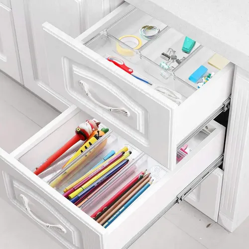 Organizador Acrílico Escritorio Cajon 23×7,5×5 Cm Pack X3