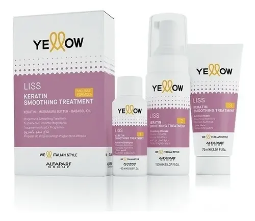 Kit Yellow By Alfaparf Liss Tratamiento Alisador Progresivo