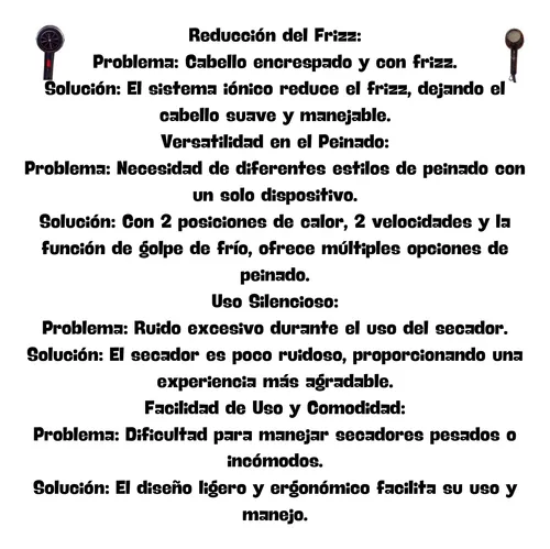Secador De Pelo Profesional 2000w – Resultados Perfectos