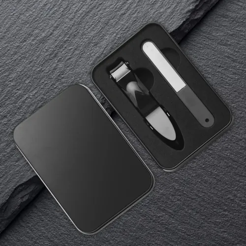 Juego De Limas De Uñas Para Hombres Y Mujeres, L Negro