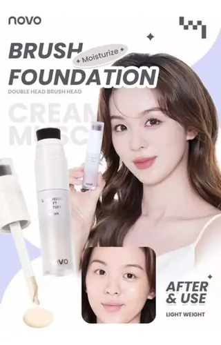 Base De Maquillaje Novo Liviana Con Brocha 8g