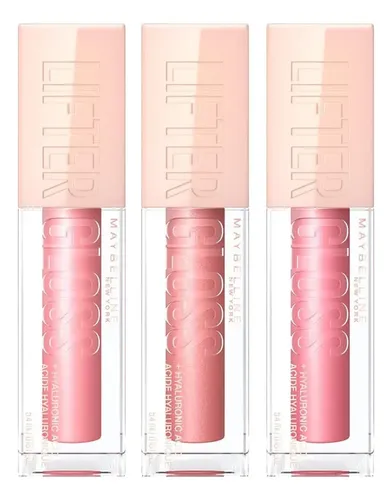 Kit De 3 Lifter Gloss Brillo Labial Maybelline, Tonos Rosas