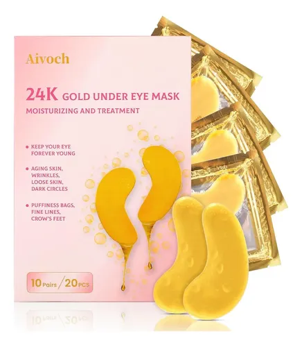 Parche De Ojos 24k Con Colágeno Aivoch 10 Pares