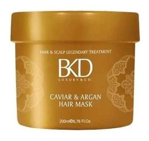 Máscara Capilar Caviar & Argan Mythical Libre de Parabenos Nutricion Anti Frizz BKD