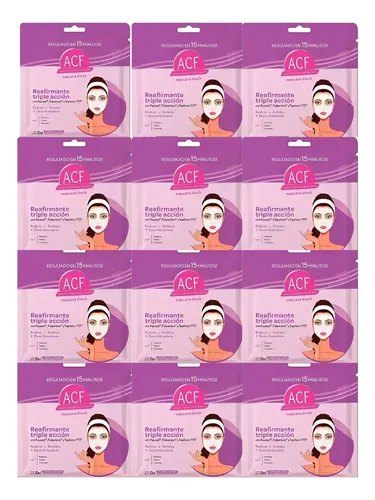 Acf Mascara Facial Reafirmante Triple Acción 10×12 Unidades Tipo De Piel Todo Tipo De Piel