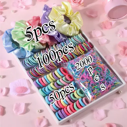 895 Pcs Mini Ligas Pelo Bandas Elásticas Accesorios Cabello