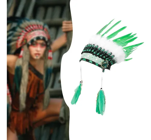 Diadema Tradicional Con Forma De Plumas Para Juegos De Rol