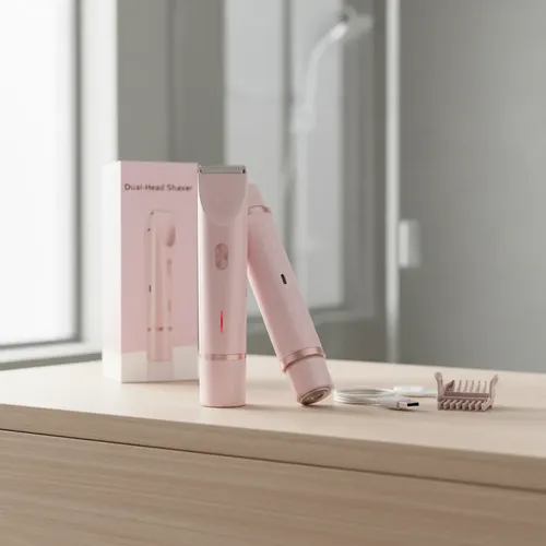 Depiladora Eléctrica 2 En 1 Recargable Usb Rosa ..,