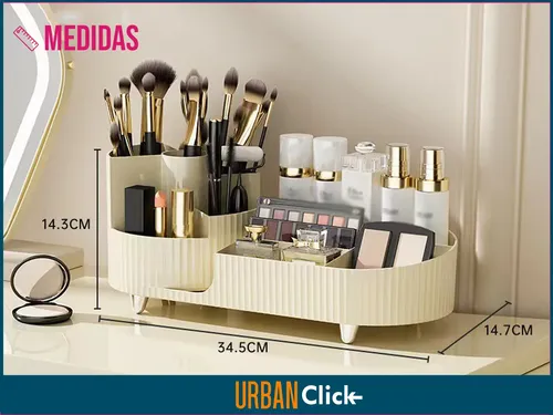 Organizador Maquillaje Porta Cosmético Y Brochas Make Up
