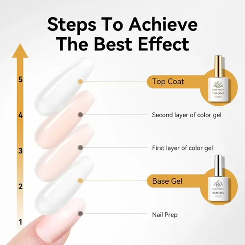 Base Y Top Coat Born Pretty Gel, 2 Piezas, Brillo Gloss