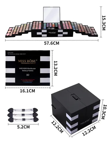 Set Paleta De Maquillaje 148 Colores Miss Rose Para