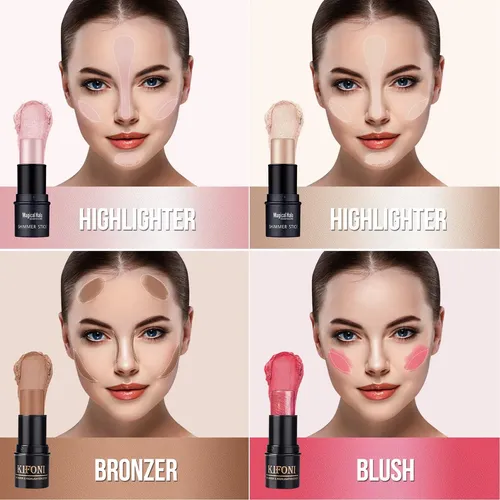 Kit De Iluminador Y Colorete Makeup Contour Stick Sumeitang,