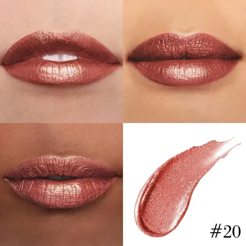 Barra De Labios Metálica 2-en-1 Kaely Cobre 24 Horas