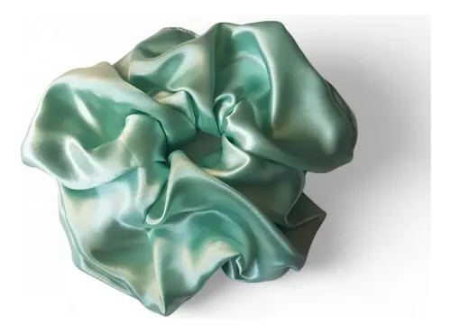 Scrunchie Saten,colita De Pelo Antifrizz,maxi Scrunchie Raso – Verde Aqua