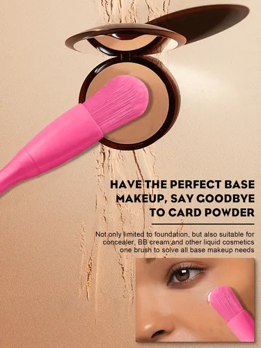 Set De 10 Brochas De Maquillaje Para Rostro Y Ojos Rose Pink