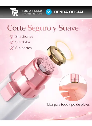 Depilador Facial Vello Corporal Luz Recargable 2 En 1 Mujer