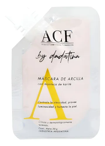 Acf By Dadatina Mascara De Arcilla Limpieza Facial Vegano