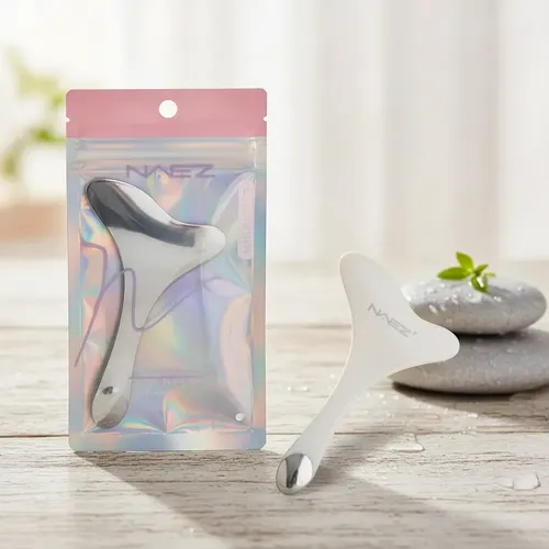Gua Sha Metálica Y/o Plantilla De Eyeliner/ Delineado Naez