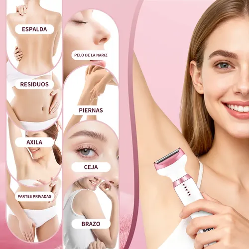 Cc Depiladora 5en1 Recargable Sin Dolor Facial/cuerpo X