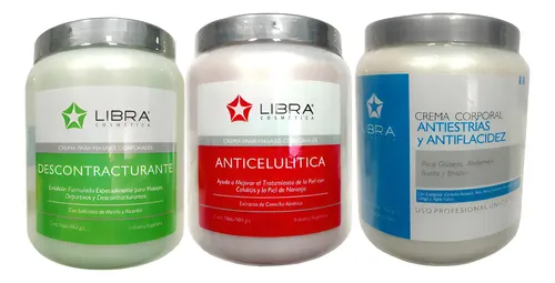 Libra Crema Anticelulitis+descontracturante+ Antiestrías 1kg
