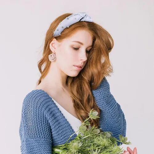 3 Piezas Diademas Anudadas Anchas Para Mujer Lavanda