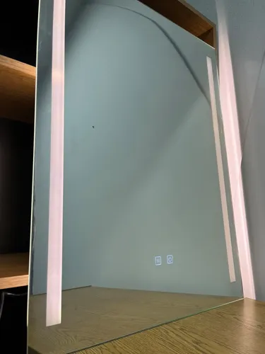 Espejo Desempañado Vertical Luz Led 60x80cm Boton Touch Baño