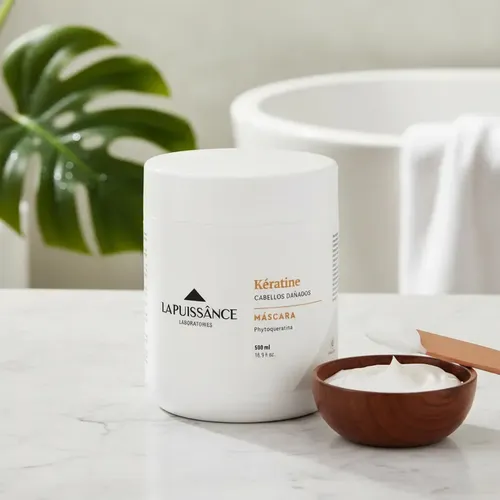Máscara Capilar La Puissance Keratina Anti Frizz Para Pelo Dañado X 500ml