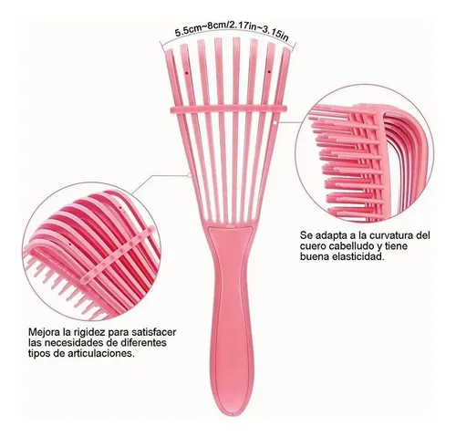 Cepillo Para Cabello Rizado Mujer, 2 Piezas