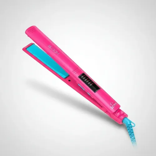 Planchita De Pelo Gama Elegance Bloom Ion Plus Led Color Rosa