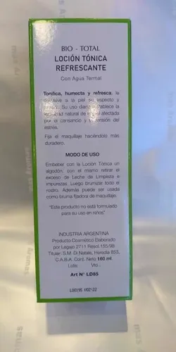 Loción Tónica Sin Alcohol Con Agua Termal Artez Westerley