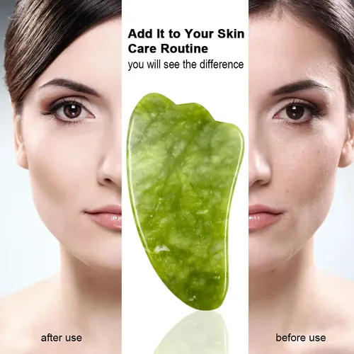 Herramienta De Raspado Gua Sha Board, Piedra De Jade, Guasha