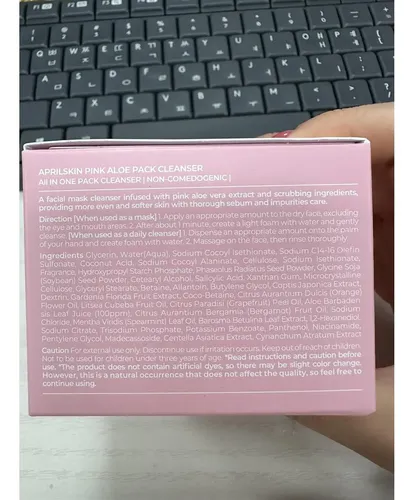 Limpiador Facial Aprilskin Aloe Rosa 189g Exfoliante Suave