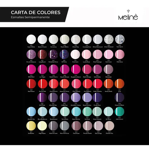 Esmalte Semipermanente Meline X 8 Led/uv Color A Elección