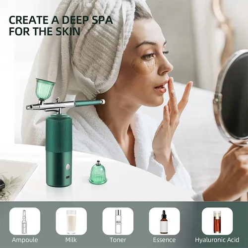 Mini Kit De Cuidado Facial Para Piel, Aerógrafo Y Uñas