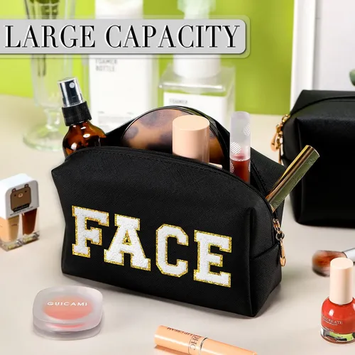 Bolsa De Maquillaje Sanwuta Preppy De Piel Sintética, Cosmét